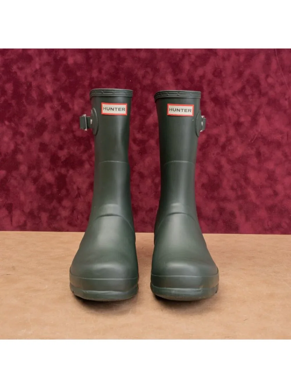 Hunter Men Original Short Green Farm Wellies Rubber Rain Boots 11US EUR44